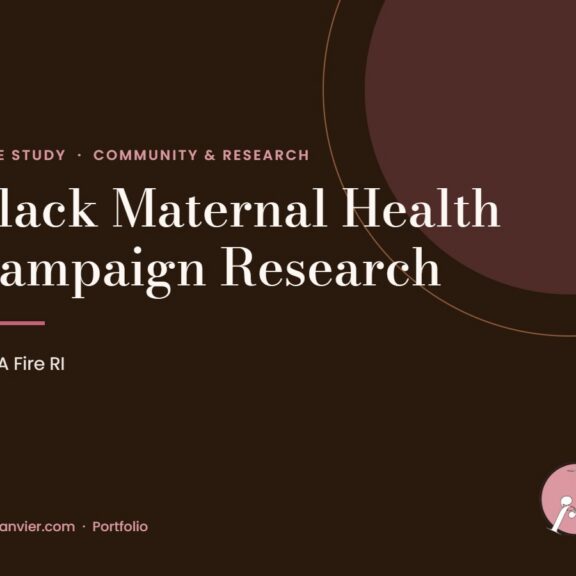 Black Maternal Health Campaign Research, SISTA Fire RI