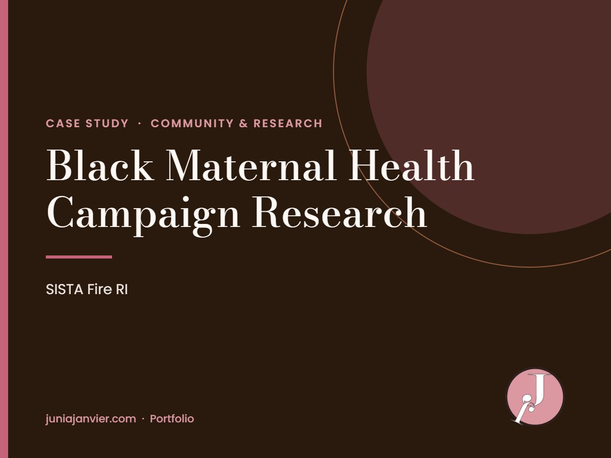 Black Maternal Health Campaign Research case study cover