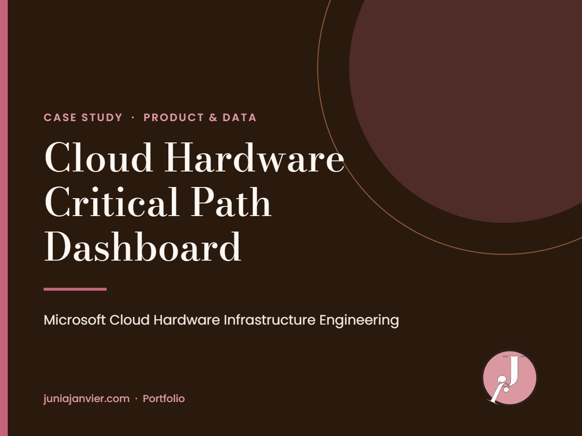 Cloud Hardware Critical Path Dashboard case study cover